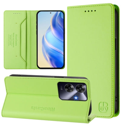 RC01 Dual-Folded Magnetic Suction RFID Leather Phone Case, For Realme C63 5G Global, For Realme Note 60 4G / C61 4G India, For Realme 13+ 5G