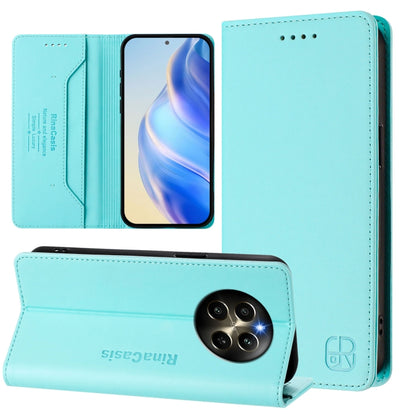 RC01 Dual-Folded Magnetic Suction RFID Leather Phone Case, For Realme P1 Pro, For Realme 12+ 5G / Narzo 70 Pro 5G India, For Realme 12 5G Global