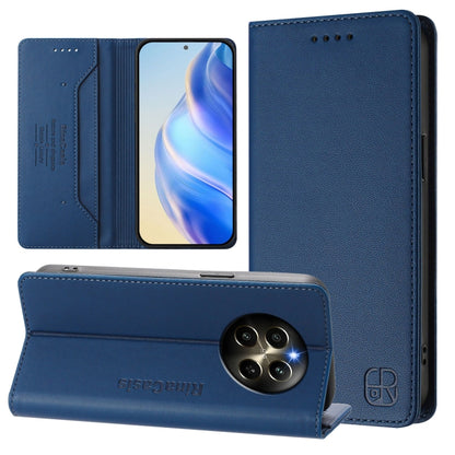 RC01 Dual-Folded Magnetic Suction RFID Leather Phone Case, For Realme P1 Pro, For Realme 12+ 5G / Narzo 70 Pro 5G India, For Realme 12 5G Global
