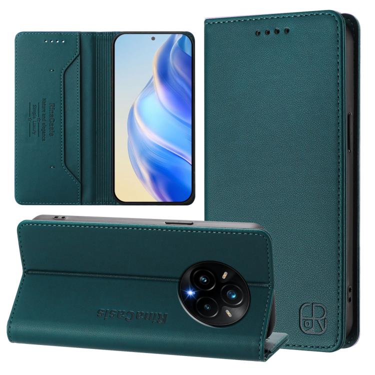 RC01 Dual-Folded Magnetic Suction RFID Leather Phone Case, For Realme 14 Pro+ 5G, For Realme 14 Pro 5G, For Realme GT 7 Pro 5G