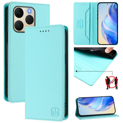 RC01 Dual-Folded Magnetic Suction RFID Leather Phone Case, For Realme P4 Pro 5G, For Realme P4, For Realme 15T 5G Global