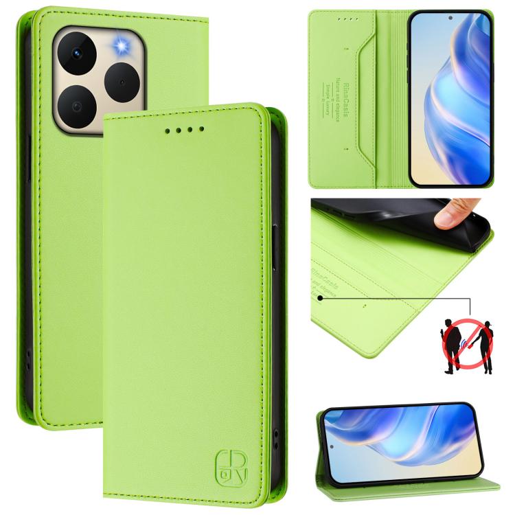 RC01 Dual-Folded Magnetic Suction RFID Leather Phone Case, For Realme P4 Pro 5G, For Realme P4, For Realme 15T 5G Global