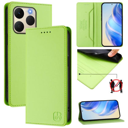 RC01 Dual-Folded Magnetic Suction RFID Leather Phone Case, For Realme P4 Pro 5G, For Realme P4, For Realme 15T 5G Global