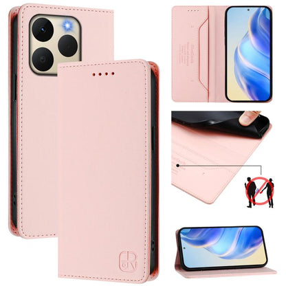 RC01 Dual-Folded Magnetic Suction RFID Leather Phone Case, For Realme P4 Pro 5G, For Realme P4, For Realme 15T 5G Global