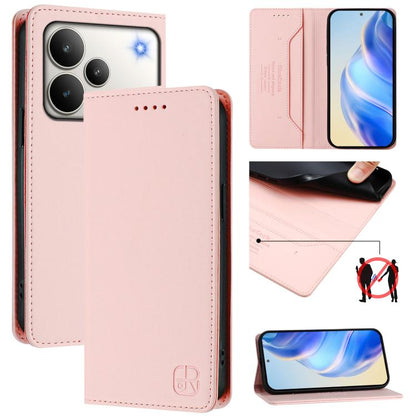 RC01 Dual-Folded Magnetic Suction RFID Leather Phone Case, For Realme P4 Pro 5G, For Realme P4, For Realme 15T 5G Global