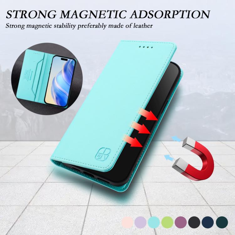 RC01 Dual-Folded Magnetic Suction RFID Leather Phone Case, For Realme C71 4G India, For Realme 15 5G / 15 Pro 5G, For Realme C71 4G Global