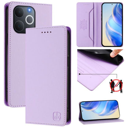 RC01 Dual-Folded Magnetic Suction RFID Leather Phone Case, For Realme C71 4G India, For Realme 15 5G / 15 Pro 5G, For Realme C71 4G Global
