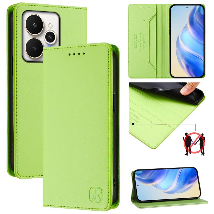 RC01 Dual-Folded Magnetic Suction RFID Leather Phone Case, For Realme C71 4G India, For Realme 15 5G / 15 Pro 5G, For Realme C71 4G Global