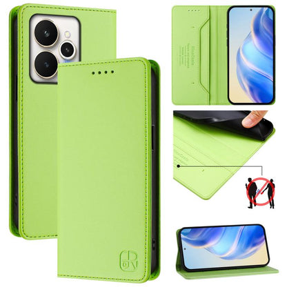 RC01 Dual-Folded Magnetic Suction RFID Leather Phone Case, For Realme C71 4G India, For Realme 15 5G / 15 Pro 5G, For Realme C71 4G Global