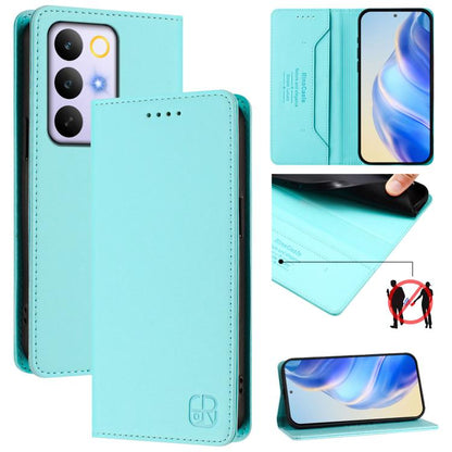 RC01 Dual-Folded Magnetic Suction RFID Leather Phone Case, For Realme 16 Pro 5G Global, For Realme Note 70 4G / 70T 4G, For Realme C100 5G / C83 India / C85 / 15X