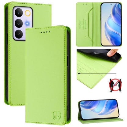 RC01 Dual-Folded Magnetic Suction RFID Leather Phone Case, For Realme 16 Pro 5G Global, For Realme Note 70 4G / 70T 4G, For Realme C100 5G / C83 India / C85 / 15X