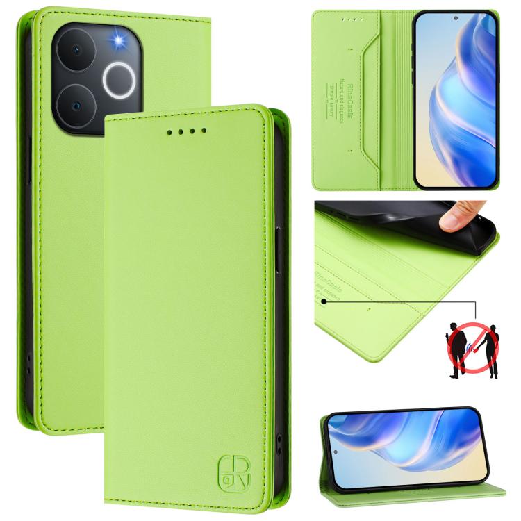 RC01 Dual-Folded Magnetic Suction RFID Leather Phone Case, For Realme 16 Pro 5G Global, For Realme Note 70 4G / 70T 4G, For Realme C100 5G / C83 India / C85 / 15X