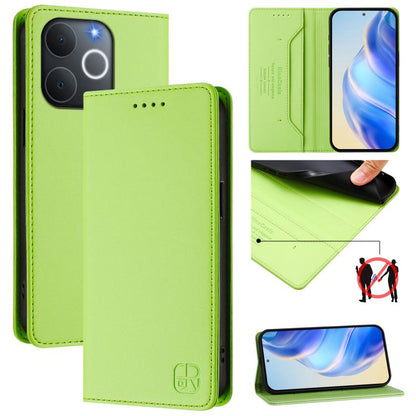 RC01 Dual-Folded Magnetic Suction RFID Leather Phone Case, For Realme 16 Pro 5G Global, For Realme Note 70 4G / 70T 4G, For Realme C100 5G / C83 India / C85 / 15X