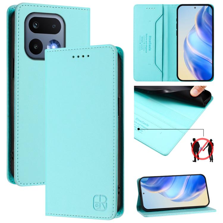 RC01 Dual-Folded Magnetic Suction RFID Leather Phone Case, For Realme 16 Pro 5G Global, For Realme Note 70 4G / 70T 4G, For Realme C100 5G / C83 India / C85 / 15X