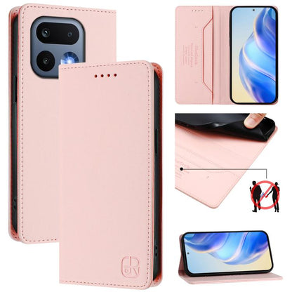 RC01 Dual-Folded Magnetic Suction RFID Leather Phone Case, For Realme 16 Pro 5G Global, For Realme Note 70 4G / 70T 4G, For Realme C100 5G / C83 India / C85 / 15X