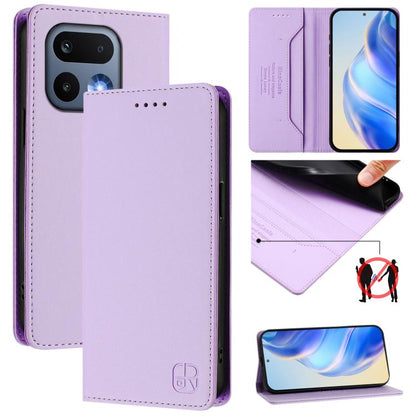 RC01 Dual-Folded Magnetic Suction RFID Leather Phone Case, For Realme 16 Pro 5G Global, For Realme Note 70 4G / 70T 4G, For Realme C100 5G / C83 India / C85 / 15X