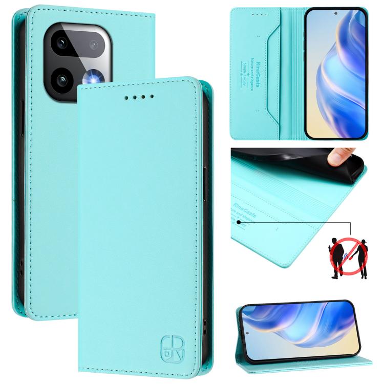 RC01 Dual-Folded Magnetic Suction RFID Leather Phone Case, For Realme Note 80 4G Global, For Realme 16 5G Global, For Realme 16 Pro+ 5G Global