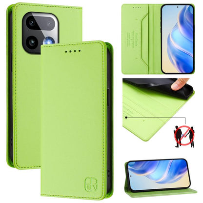 RC01 Dual-Folded Magnetic Suction RFID Leather Phone Case, For Realme Note 80 4G Global, For Realme 16 5G Global, For Realme 16 Pro+ 5G Global