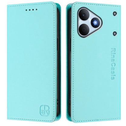 RC01 Dual-Folded Magnetic Suction RFID Leather Phone Case, For Realme Note 80 4G Global, For Realme 16 5G Global, For Realme 16 Pro+ 5G Global