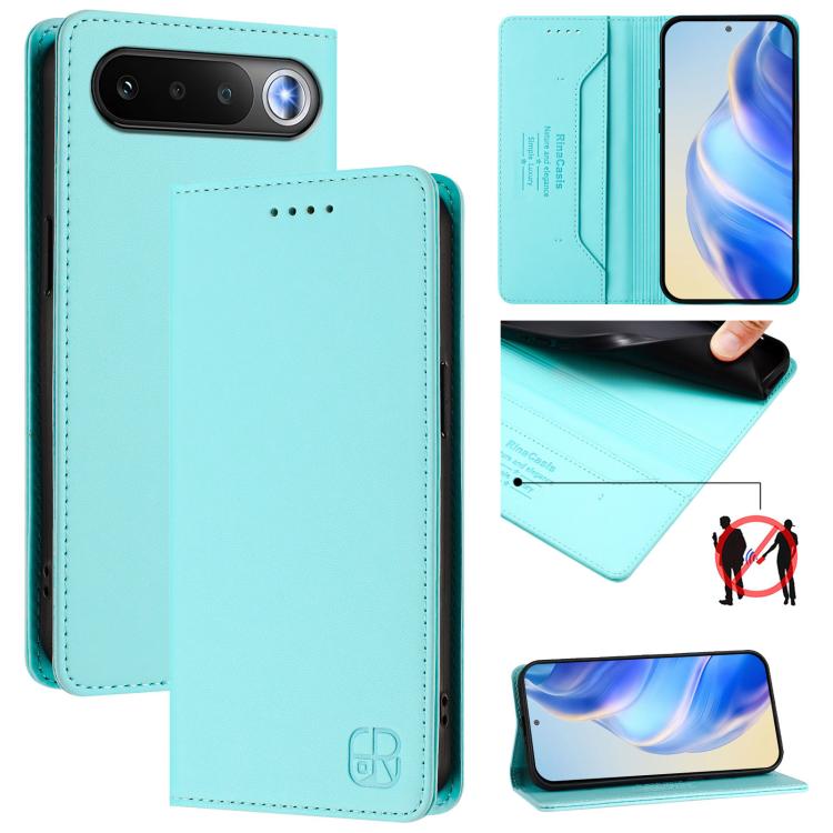 RC01 Dual-Folded Magnetic Suction RFID Leather Phone Case, For Realme Note 80 4G Global, For Realme 16 5G Global, For Realme 16 Pro+ 5G Global