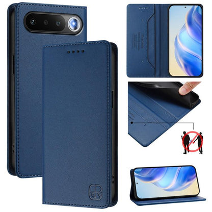 RC01 Dual-Folded Magnetic Suction RFID Leather Phone Case, For Realme Note 80 4G Global, For Realme 16 5G Global, For Realme 16 Pro+ 5G Global