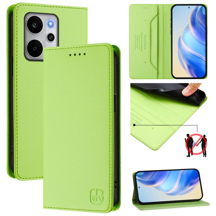 RC01 Dual-Folded Magnetic Suction RFID Leather Phone Case, For Realme P4x / OnePlus CE6 Lite, For Realme 16T 5G, For Realme P4 Power 5G