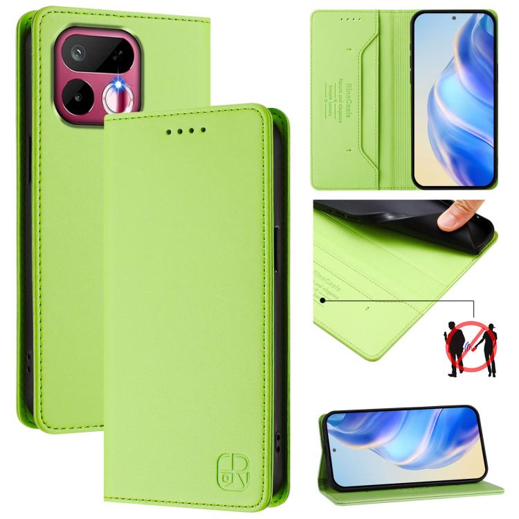 RC01 Dual-Folded Magnetic Suction RFID Leather Phone Case, For Realme P4x / OnePlus CE6 Lite, For Realme 16T 5G, For Realme P4 Power 5G