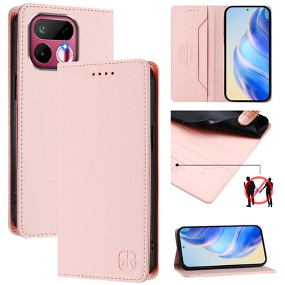 RC01 Dual-Folded Magnetic Suction RFID Leather Phone Case, For Realme P4x / OnePlus CE6 Lite, For Realme 16T 5G, For Realme P4 Power 5G