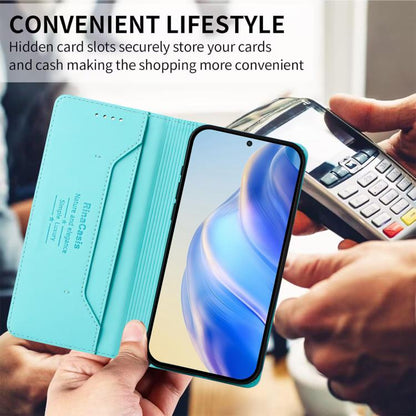 RC01 Dual-Folded Magnetic Suction RFID Leather Phone Case, For Realme P4x / OnePlus CE6 Lite, For Realme 16T 5G, For Realme P4 Power 5G
