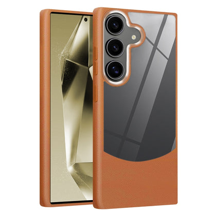 Litchi Texture TPU Hybrid Acrylic Phone Case, For Samsung Galaxy S25 5G, For Samsung Galaxy S25+ 5G, For Samsung Galaxy S25 Ultra 5G, For Samsung Galaxy S24 FE 5G, For Samsung Galaxy S24 Ultra 5G, For Samsung Galaxy S24+ 5G