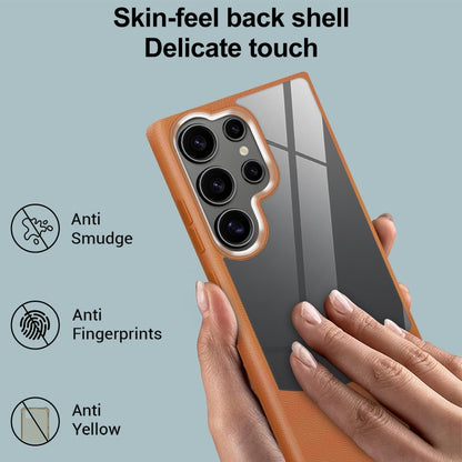 Litchi Texture TPU Hybrid Acrylic Phone Case, For Samsung Galaxy S25 5G, For Samsung Galaxy S25+ 5G, For Samsung Galaxy S25 Ultra 5G, For Samsung Galaxy S24 FE 5G, For Samsung Galaxy S24 Ultra 5G, For Samsung Galaxy S24+ 5G