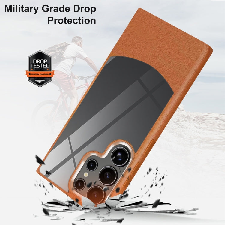 Litchi Texture TPU Hybrid Acrylic Phone Case, For Samsung Galaxy S25 5G, For Samsung Galaxy S25+ 5G, For Samsung Galaxy S25 Ultra 5G, For Samsung Galaxy S24 FE 5G, For Samsung Galaxy S24 Ultra 5G, For Samsung Galaxy S24+ 5G