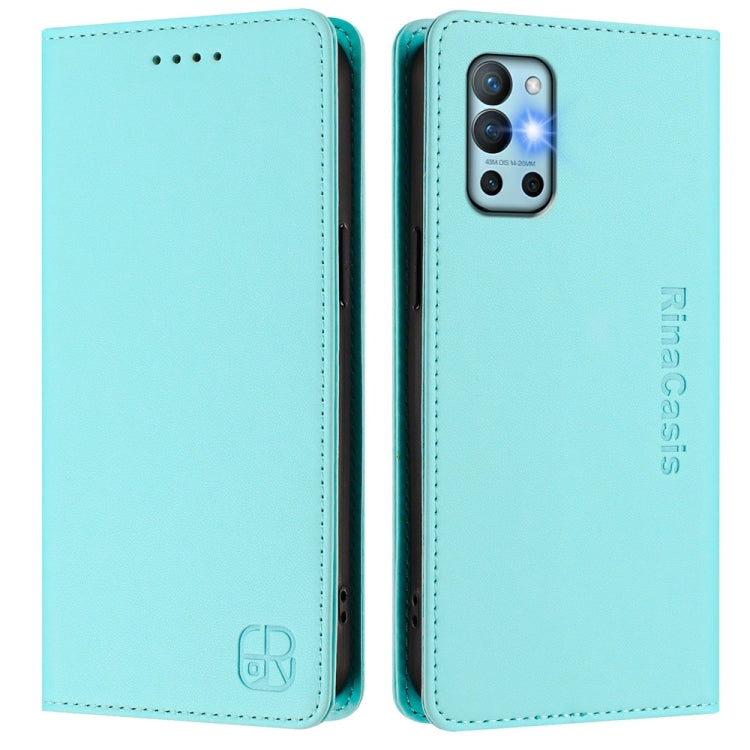 RC01 Dual-Folded Magnetic Suction RFID Leather Phone Case, For OnePlus 9R / OnePlus 8T, For OnePlus Nord CE 5G, For OnePlus Nord 2 5G