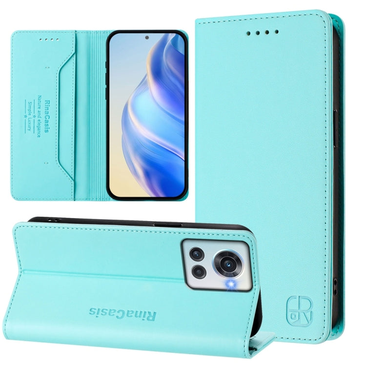 RC01 Dual-Folded Magnetic Suction RFID Leather Phone Case, For OnePlus Ace Pro / OnePlus 10T Global, For OnePlus Nord 2T, For OnePlus 10R / OnePlus Ace