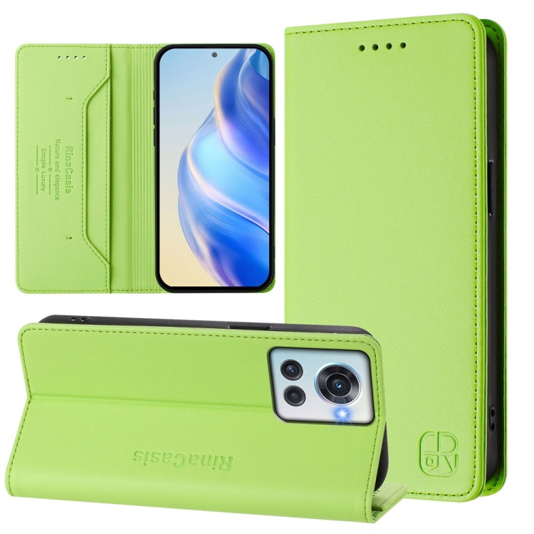 RC01 Dual-Folded Magnetic Suction RFID Leather Phone Case, For OnePlus Ace Pro / OnePlus 10T Global, For OnePlus Nord 2T, For OnePlus 10R / OnePlus Ace