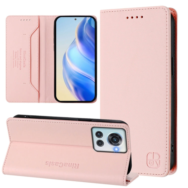 RC01 Dual-Folded Magnetic Suction RFID Leather Phone Case, For OnePlus Ace Pro / OnePlus 10T Global, For OnePlus Nord 2T, For OnePlus 10R / OnePlus Ace