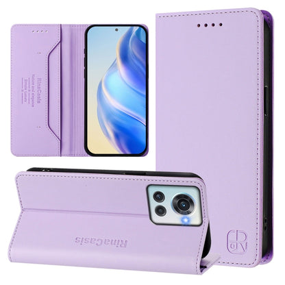 RC01 Dual-Folded Magnetic Suction RFID Leather Phone Case, For OnePlus Ace Pro / OnePlus 10T Global, For OnePlus Nord 2T, For OnePlus 10R / OnePlus Ace