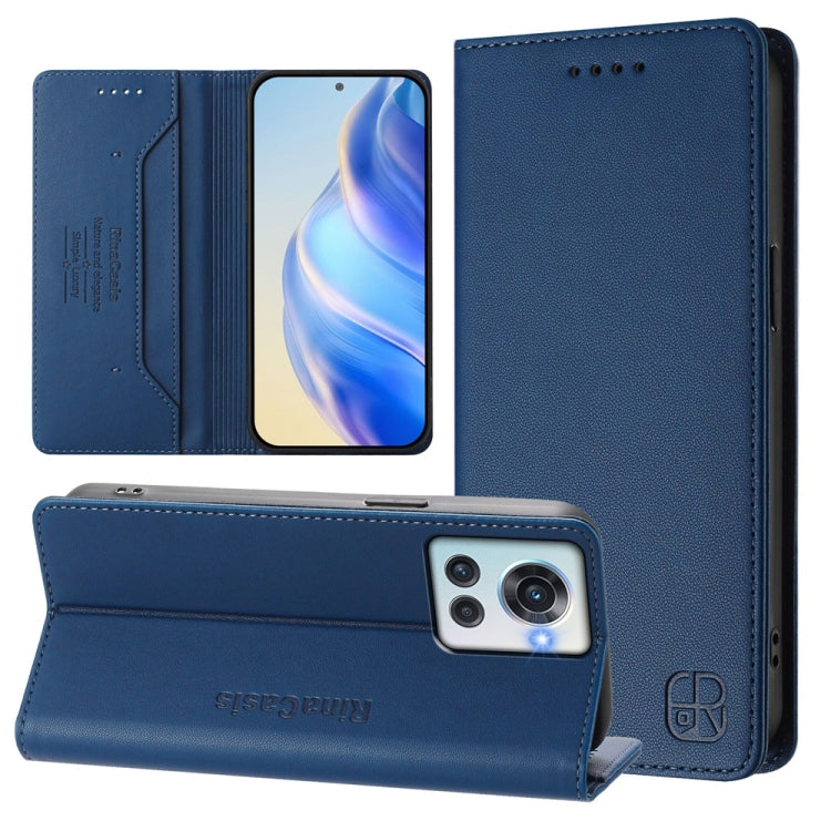 RC01 Dual-Folded Magnetic Suction RFID Leather Phone Case, For OnePlus Ace Pro / OnePlus 10T Global, For OnePlus Nord 2T, For OnePlus 10R / OnePlus Ace