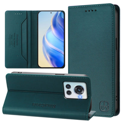 RC01 Dual-Folded Magnetic Suction RFID Leather Phone Case, For OnePlus Ace Pro / OnePlus 10T Global, For OnePlus Nord 2T, For OnePlus 10R / OnePlus Ace