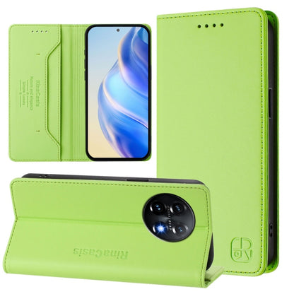 RC01 Dual-Folded Magnetic Suction RFID Leather Phone Case, For OnePlus 11R, For OnePlus 11, For OnePlus Nord N300