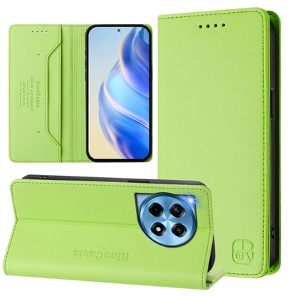 RC01 Dual-Folded Magnetic Suction RFID Leather Phone Case, For OnePlus 12R, For OnePlus 12 Global, For OnePlus Ace 2 Pro