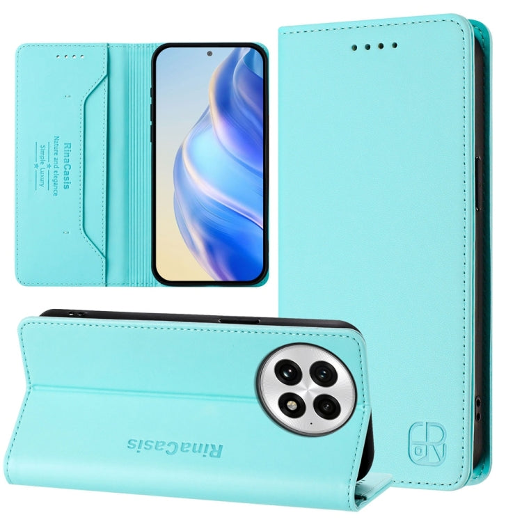 RC01 Dual-Folded Magnetic Suction RFID Leather Phone Case, For OnePlus Ace 5 Racing, For OnePlus 13R / Ace 5 / Ace 5 Pro, For OnePlus 13