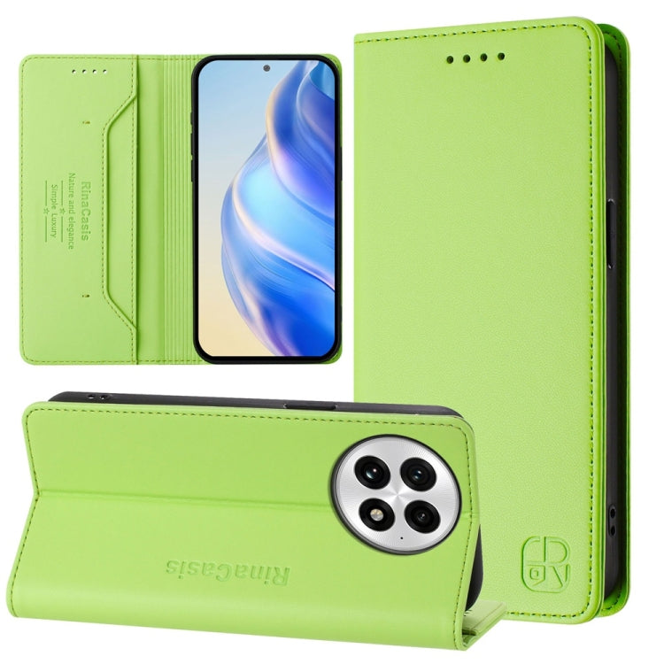 RC01 Dual-Folded Magnetic Suction RFID Leather Phone Case, For OnePlus Ace 5 Racing, For OnePlus 13R / Ace 5 / Ace 5 Pro, For OnePlus 13