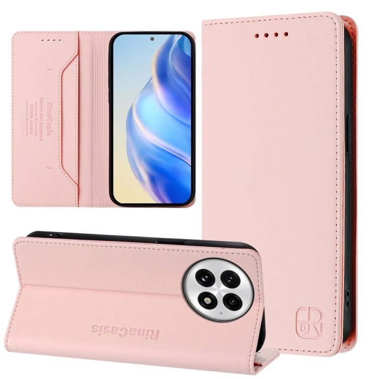 RC01 Dual-Folded Magnetic Suction RFID Leather Phone Case, For OnePlus Ace 5 Racing, For OnePlus 13R / Ace 5 / Ace 5 Pro, For OnePlus 13