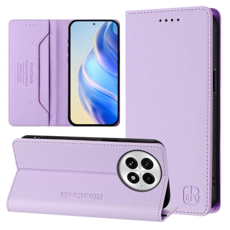 RC01 Dual-Folded Magnetic Suction RFID Leather Phone Case, For OnePlus Ace 5 Racing, For OnePlus 13R / Ace 5 / Ace 5 Pro, For OnePlus 13