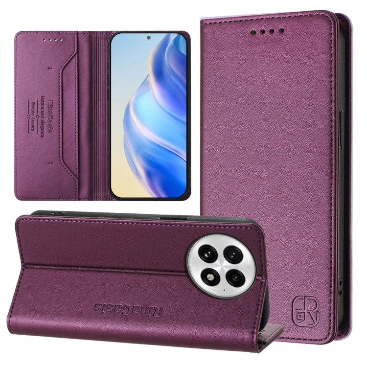 RC01 Dual-Folded Magnetic Suction RFID Leather Phone Case, For OnePlus Ace 5 Racing, For OnePlus 13R / Ace 5 / Ace 5 Pro, For OnePlus 13