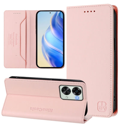 RC01 Dual-Folded Magnetic Suction RFID Leather Phone Case, For OnePlus Ace Pro / OnePlus 10T Global, For OnePlus Nord 2T, For OnePlus 10R / OnePlus Ace