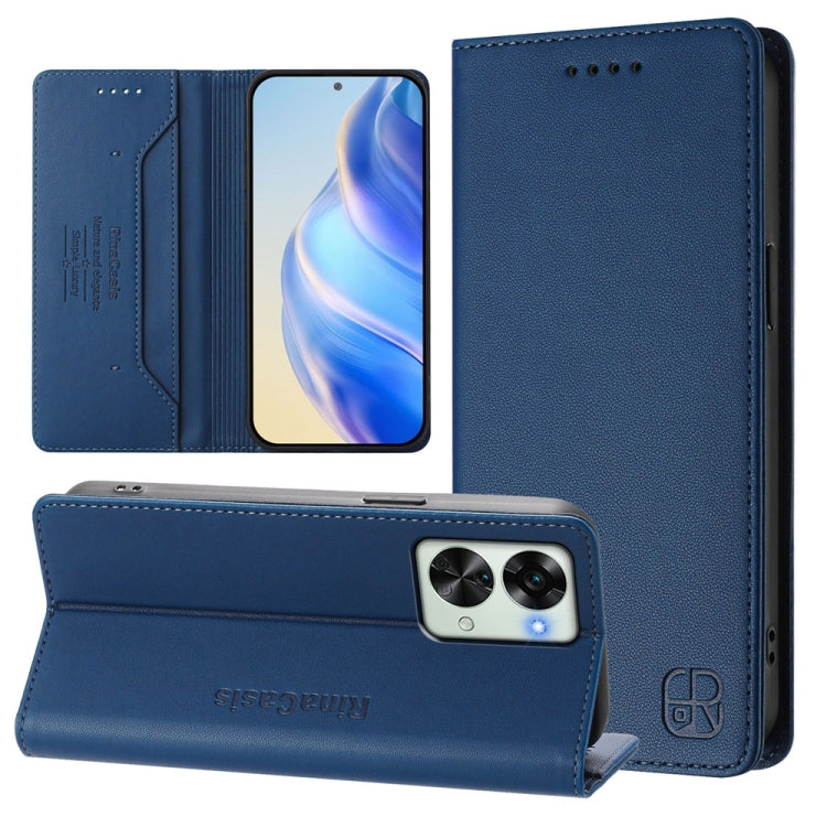 RC01 Dual-Folded Magnetic Suction RFID Leather Phone Case, For OnePlus Ace Pro / OnePlus 10T Global, For OnePlus Nord 2T, For OnePlus 10R / OnePlus Ace