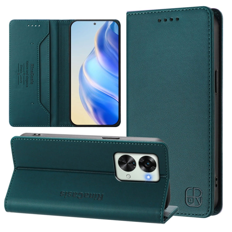 RC01 Dual-Folded Magnetic Suction RFID Leather Phone Case, For OnePlus Ace Pro / OnePlus 10T Global, For OnePlus Nord 2T, For OnePlus 10R / OnePlus Ace