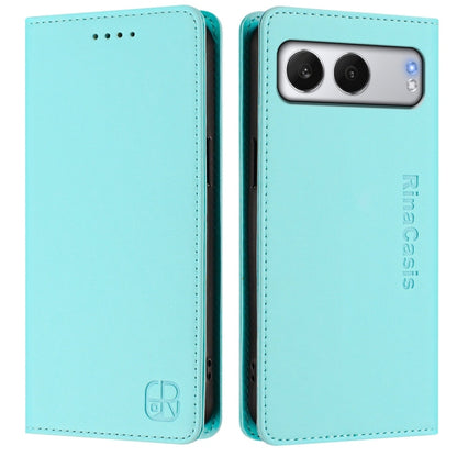 RC01 Dual-Folded Magnetic Suction RFID Leather Phone Case, For OnePlus Nord 4, For OnePlus Nord 4 5G Global, For OnePlus Nord CE4 Lite